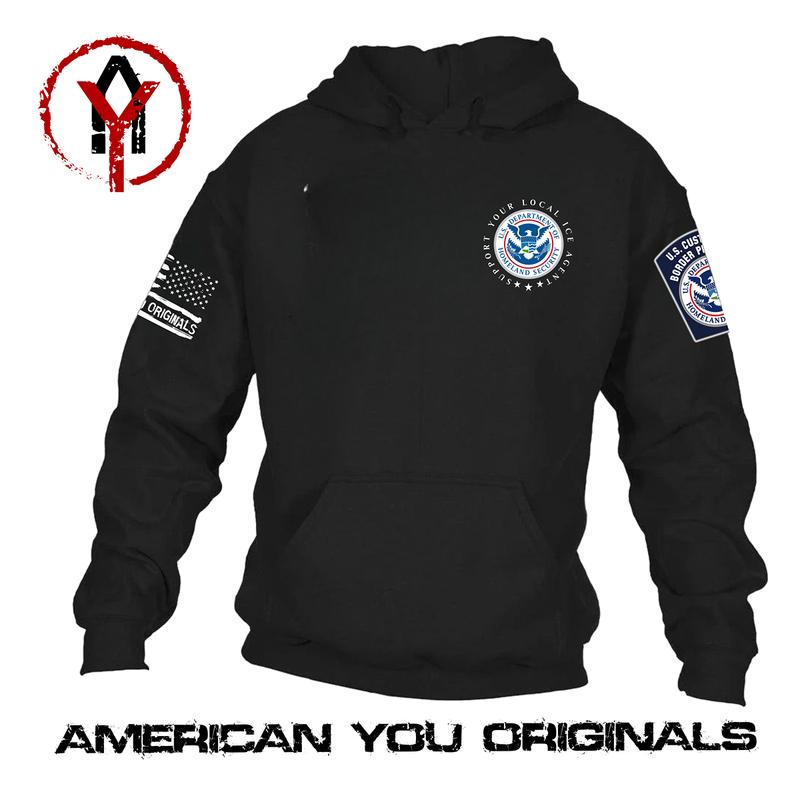 Support Your Local ICE Agent Hoodie - Patriotic America First Apparel