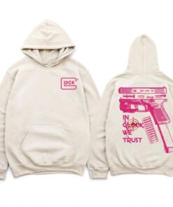 In Glock We Trust Multicolor Sand Hoodie - Unisex Classic Fit for Gun Enthusiasts