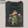 Vintage SpongeBob Playing Poker Graphic Tee - Funny Gift for Poker Lovers