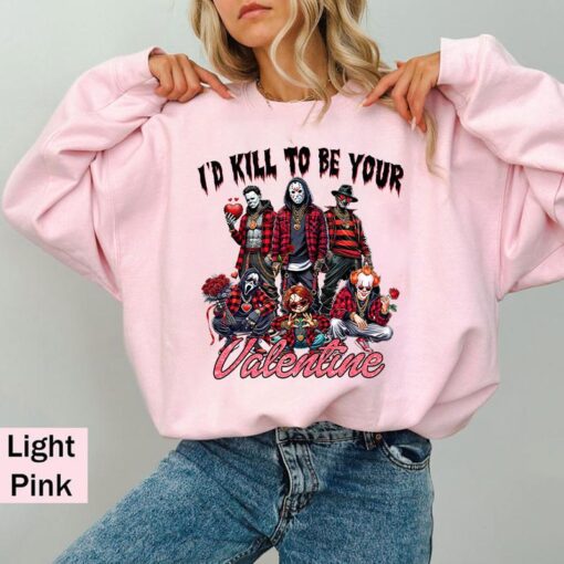 Edgy Valentine's Day Graphic Tee - "I'D KILL TO BE YOUR VALENTINE" Horror Tee