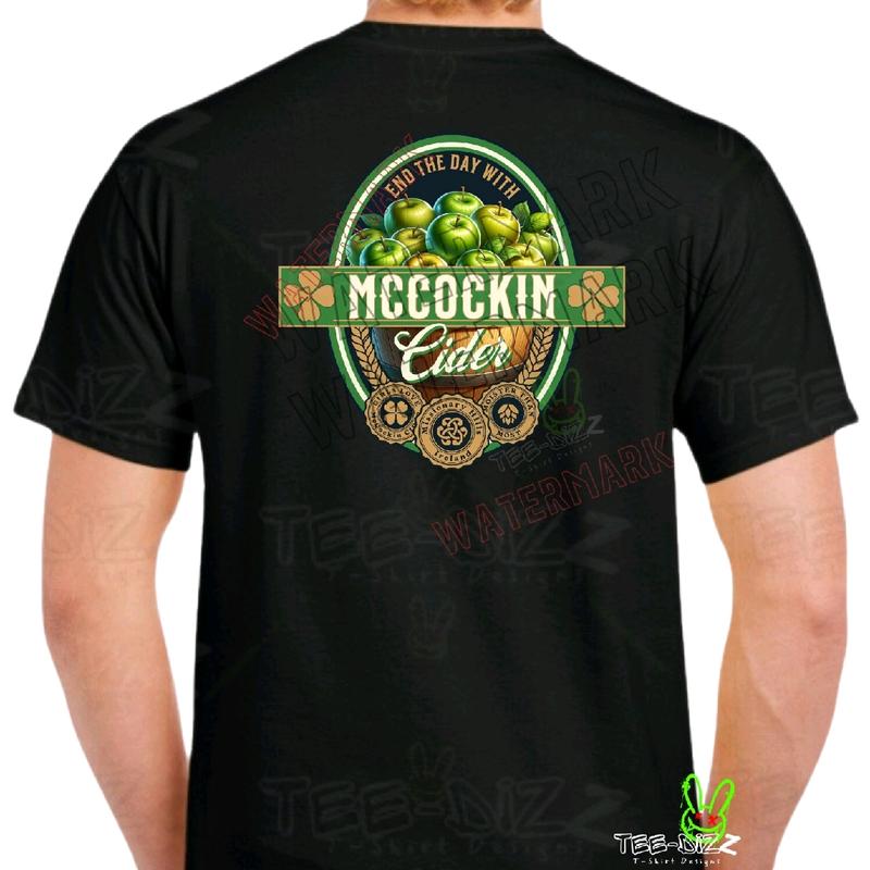 McCockin Cider Men's Funny Crewneck T-Shirt - Humorous Casual Wear