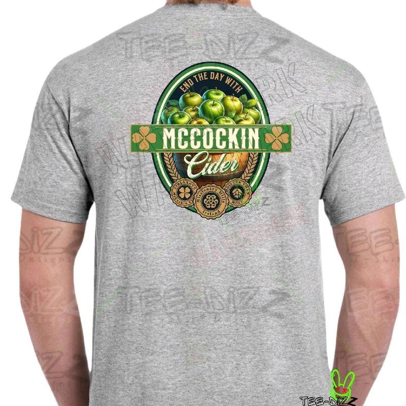 McCockin Cider Men's Funny Crewneck T-Shirt - Humorous Casual Wear