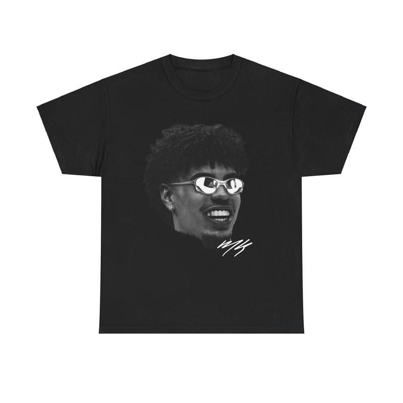 LAMELO BIG HEAD Graphic Tee - Casual Streetwear for Men, Short Sleeves, Comfortable Cotton Blend