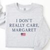 I Don't Really Care Margaret Sweatshirt - Minimalist JD Vance Inspired Crewneck for Conservatives