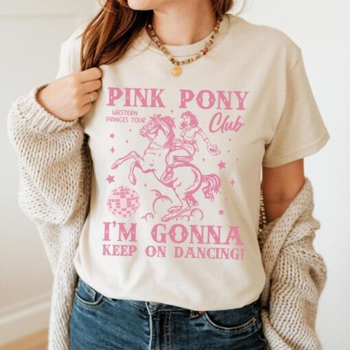 Chappell Roan "Keep On Dancing" Pink Pony Club Shirt - Cotton Top for Dance Lovers