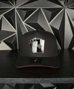Bold Poker Plate SnapBack Hat - Black and Red