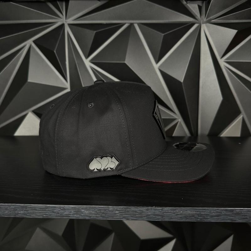 Bold Poker Plate SnapBack Hat - Black and Red