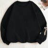 Stylish Women's Butterfly Print Crew Neck Pullover – Casual Long Sleeve Sweatshirt for Spring & Fall