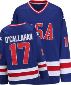 USA 1980 Olympic Hockey Jersey - Stitched Letters & Numbers - Team O'CALLAHAN 17 - S-XXXL