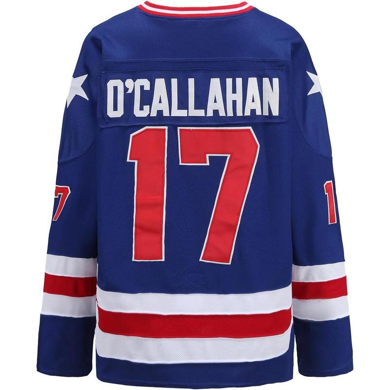 USA 1980 Olympic Hockey Jersey - Stitched Letters & Numbers - Team O'CALLAHAN 17 - S-XXXL
