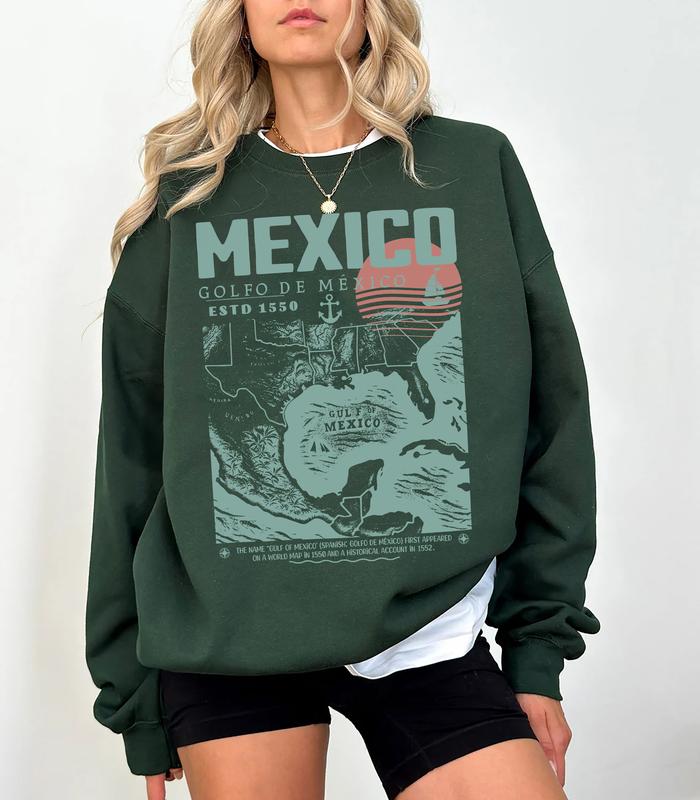 Gulf of Mexico Vintage Map Shirt - Golfo de México 1550 Retro Art Unisex Tee