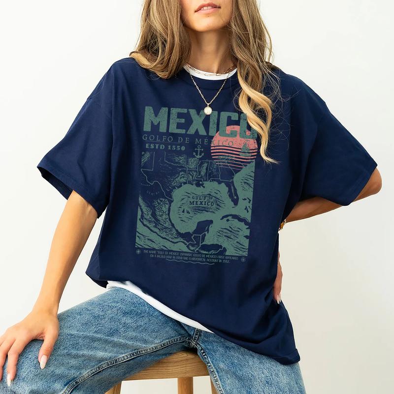 Gulf of Mexico Vintage Map Shirt - Golfo de México 1550 Retro Art Unisex Tee