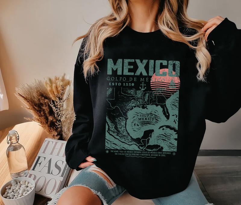 Gulf of Mexico Vintage Map Shirt - Golfo de México 1550 Retro Art Unisex Tee