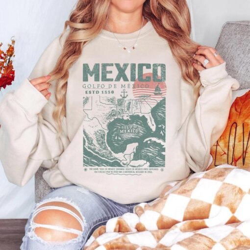 Gulf of Mexico Vintage Map Shirt - Golfo de México 1550 Retro Art Unisex Tee