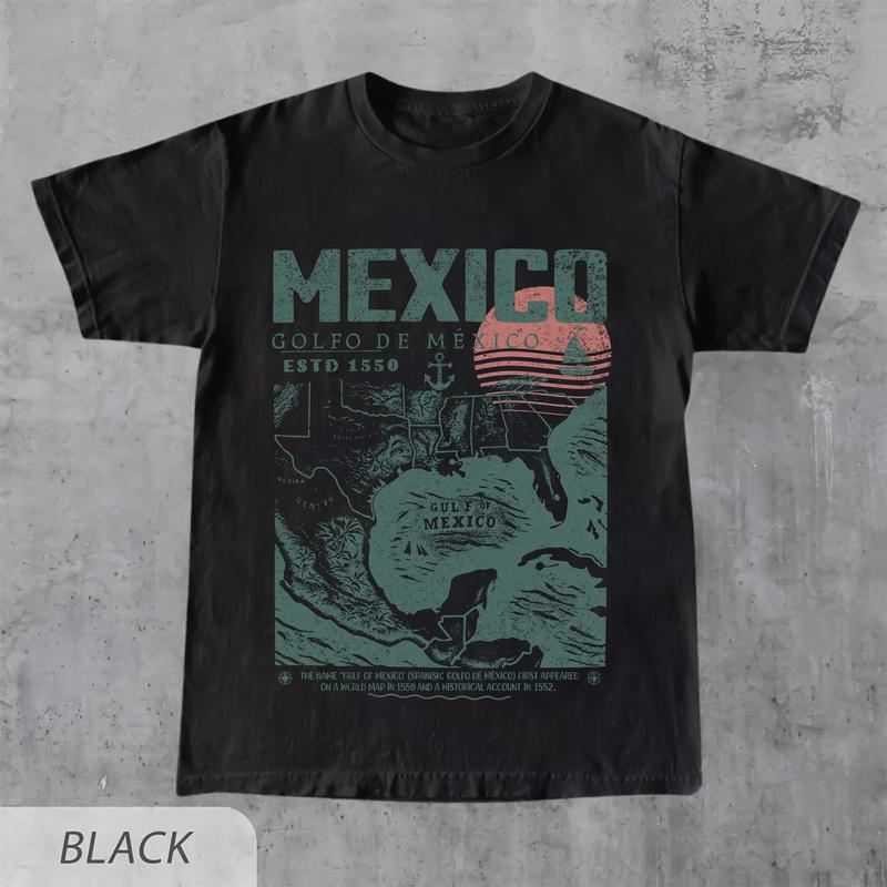 Gulf of Mexico Vintage Map Shirt - Golfo de México 1550 Retro Art Unisex Tee
