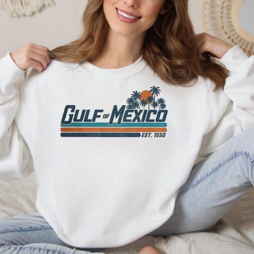 Gulf of Mexico Coastal Hoodie | Vintage Cotton Shirt for Beach Lovers