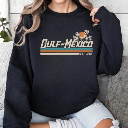 Gulf of Mexico Coastal Hoodie | Vintage Cotton Shirt for Beach Lovers
