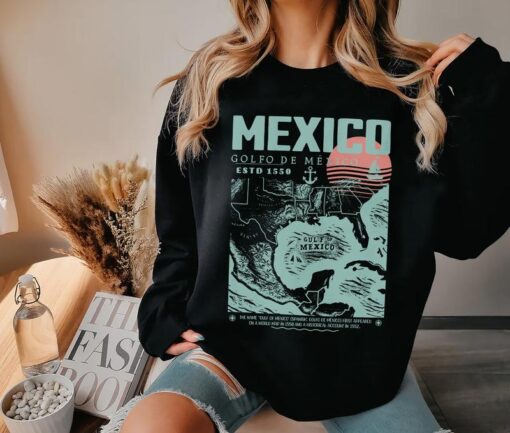 Gulf of Mexico Vintage Map Shirt - Retro Golfo de México 1550 Art Tee for Vacation Lovers