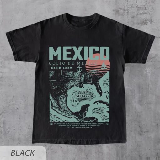 Gulf of Mexico Vintage Map Shirt - Retro Golfo de México 1550 Art Tee for Vacation Lovers