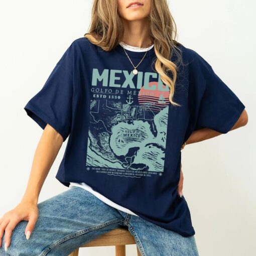 Gulf of Mexico Vintage Map Shirt - Retro Golfo de México 1550 Art Tee for Vacation Lovers