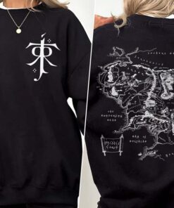 Middle Earth Map Hoodie - JRR Tolkien Lord of the Rings Sweatshirt
